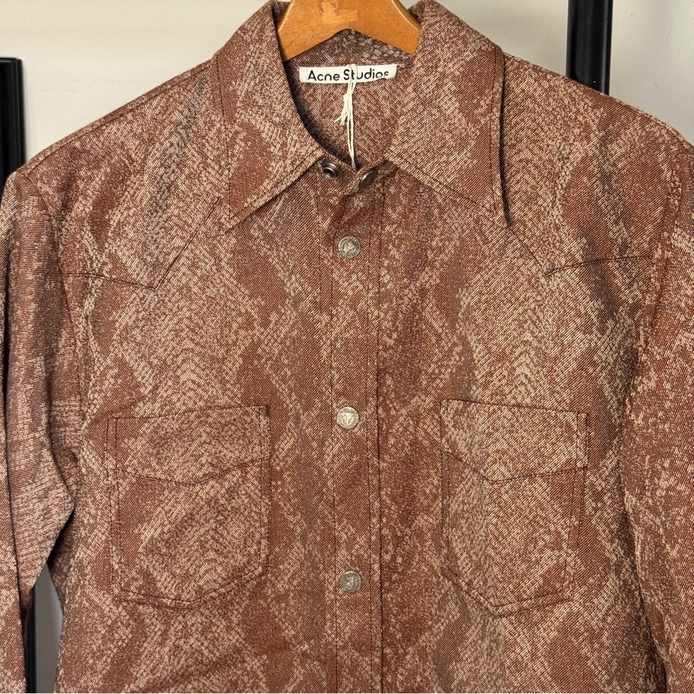 Acne Studios reptile skin patterned Shirt
